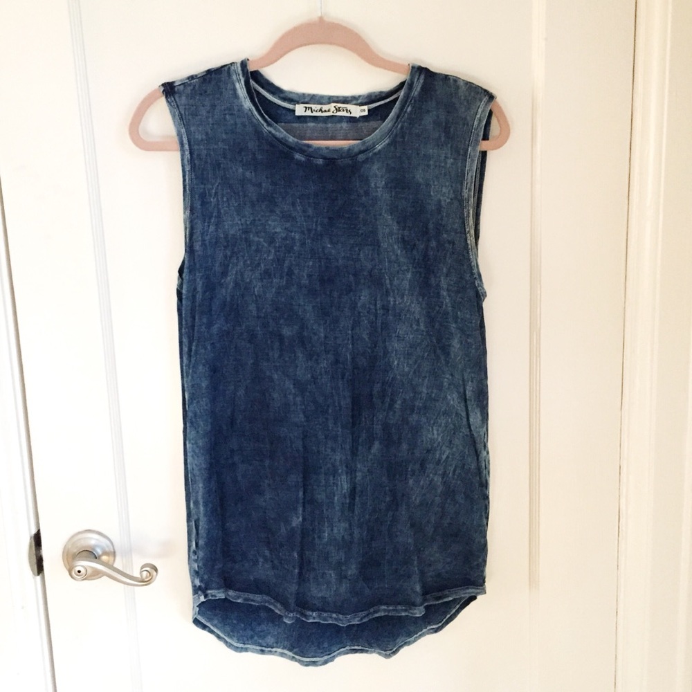 Michael Stars Blue Sleeveless Top OS